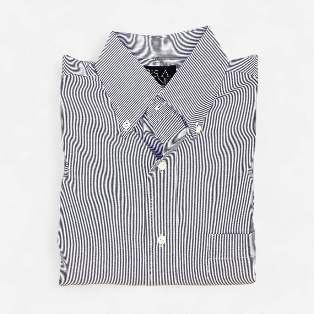 Jos. A. Bank Light Blue Striped Dress Shirt